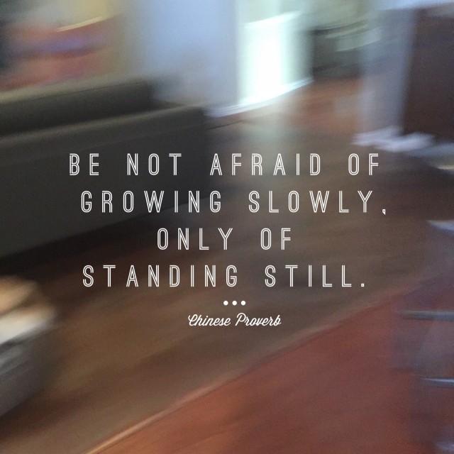 Do not be afraid of growing slowly ~ HeartStories, Crystal Gornto
