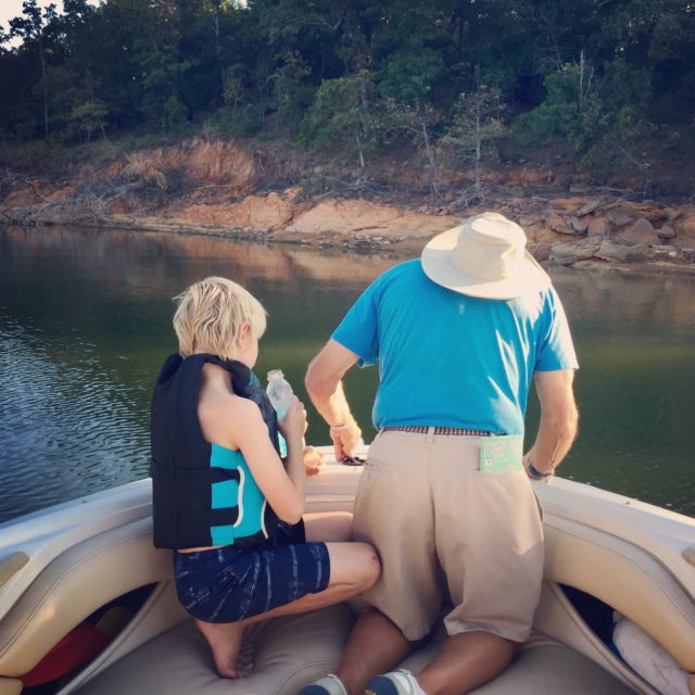 dad-oaks-anchoring-the-boat