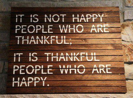 Happy people thankful people