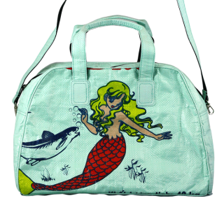 Green Mermaid Weekender bag that gives back Nomi HeartStories