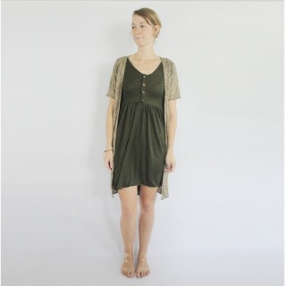 The Henley Dress and Sweater knit duster by Arrowroot