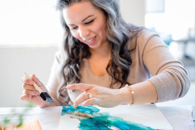 Gilded Ink GNO ~ Paint Pouring Workshop - Image 7